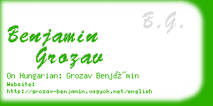 benjamin grozav business card